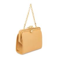 Kieselstein-Cord, Frog Clasp Bag in Tan Leather