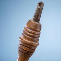 Western Great Lakes Polychrome Pipe Stem, with Catlinite Bowl