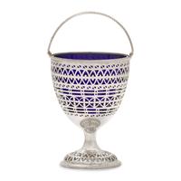 A George III Engraved and Pierced Silver Sugar Basket