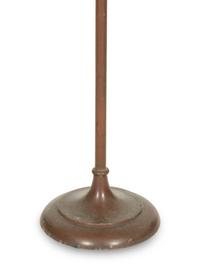 An Handel Reverse Painted Glass Treasure Island Harp Floor Lamp