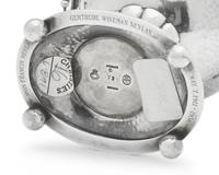 A Georg Jensen Silver and Hardstone Mounted Table Lighter