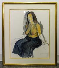 Raphael Soyer, (American, 1899-1987), Portrait of a Woman