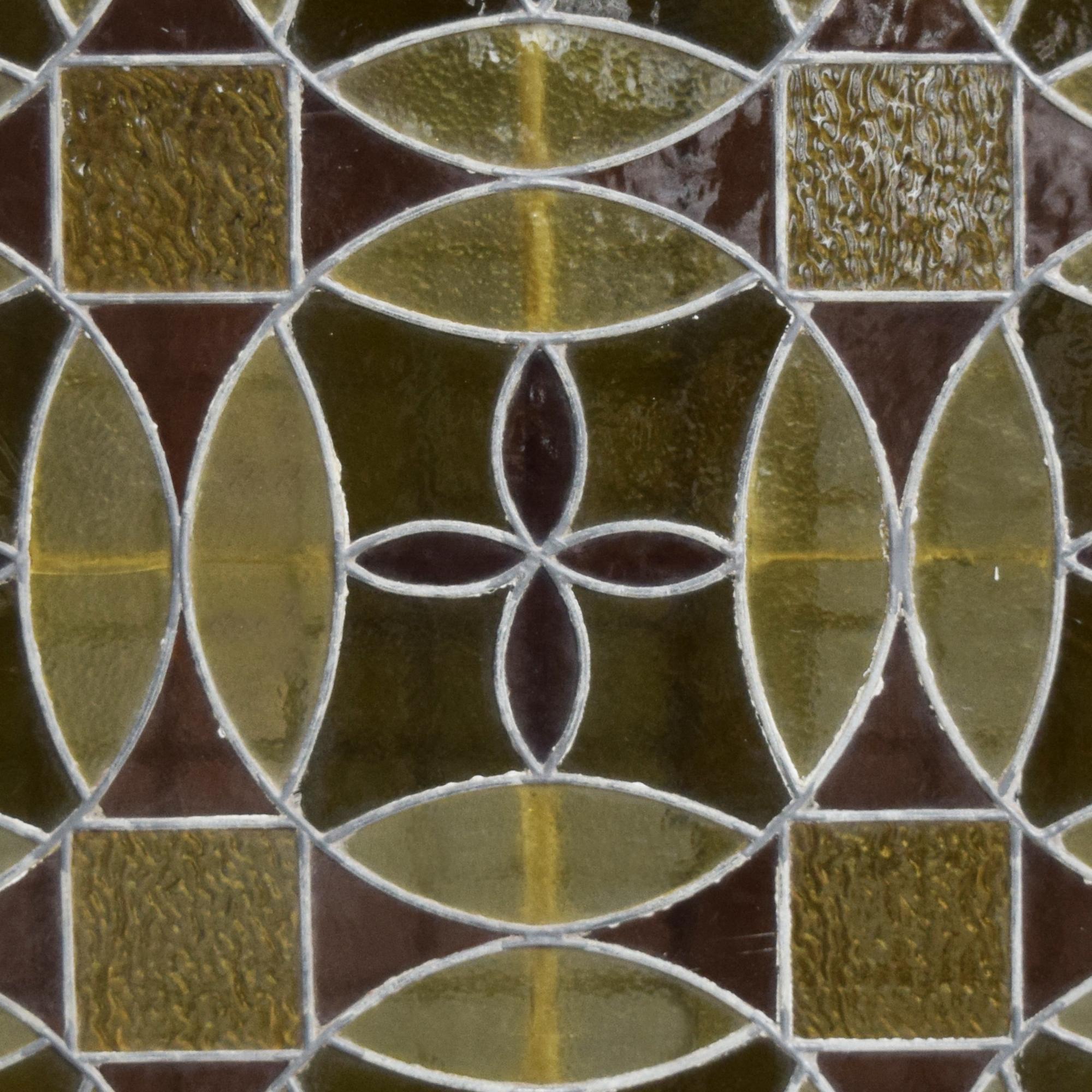 A Stained Glass Window 60" W x 1.75" D x 60" H — United States, Early 20th Century