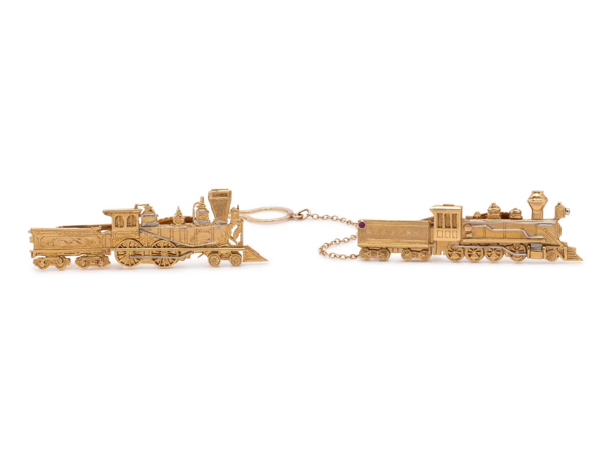 YELLOW GOLD TRAIN TIE BARS