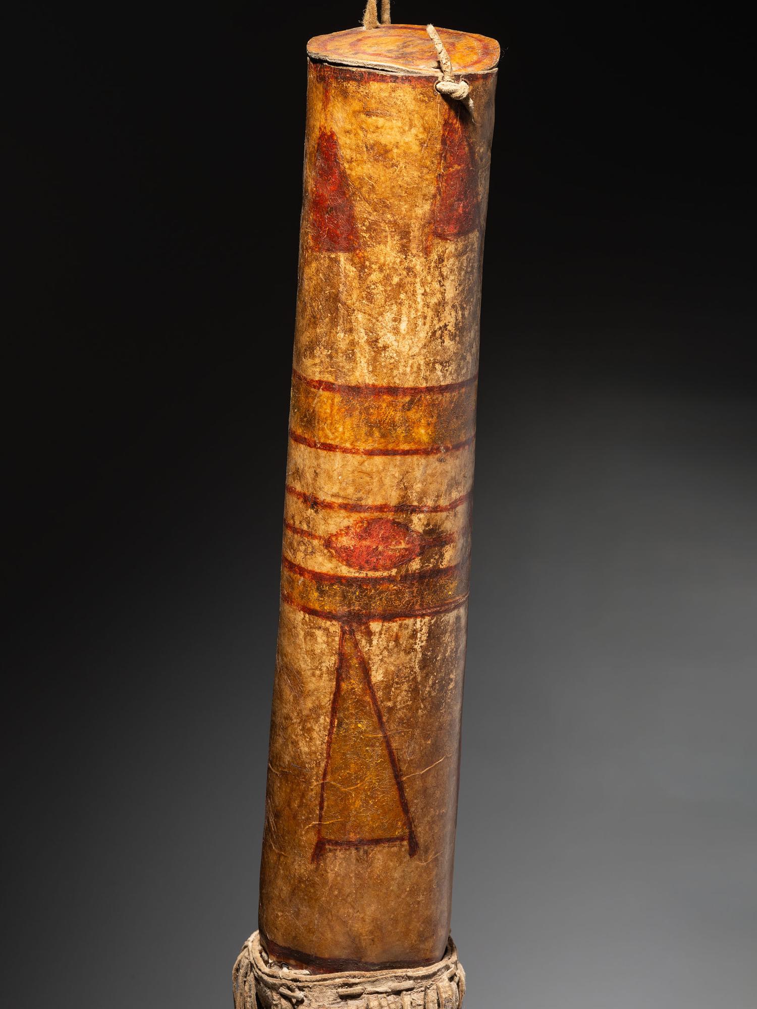 Jicarilla Apache / Ute Buffalo Hide Parfleche Cylinder