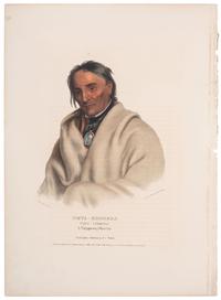 [McKENNEY & HALL]. A group of 6 large folio hand-colored lithographs of Chippewa and Ojibwe. 1836-1838.