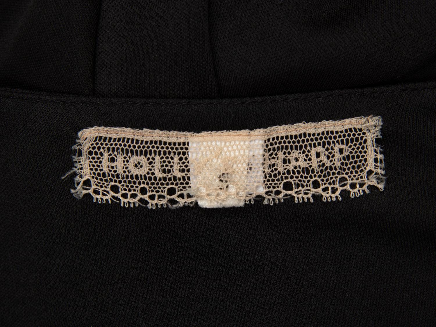 Holly Harp, Black Jersey Gown, 1970's