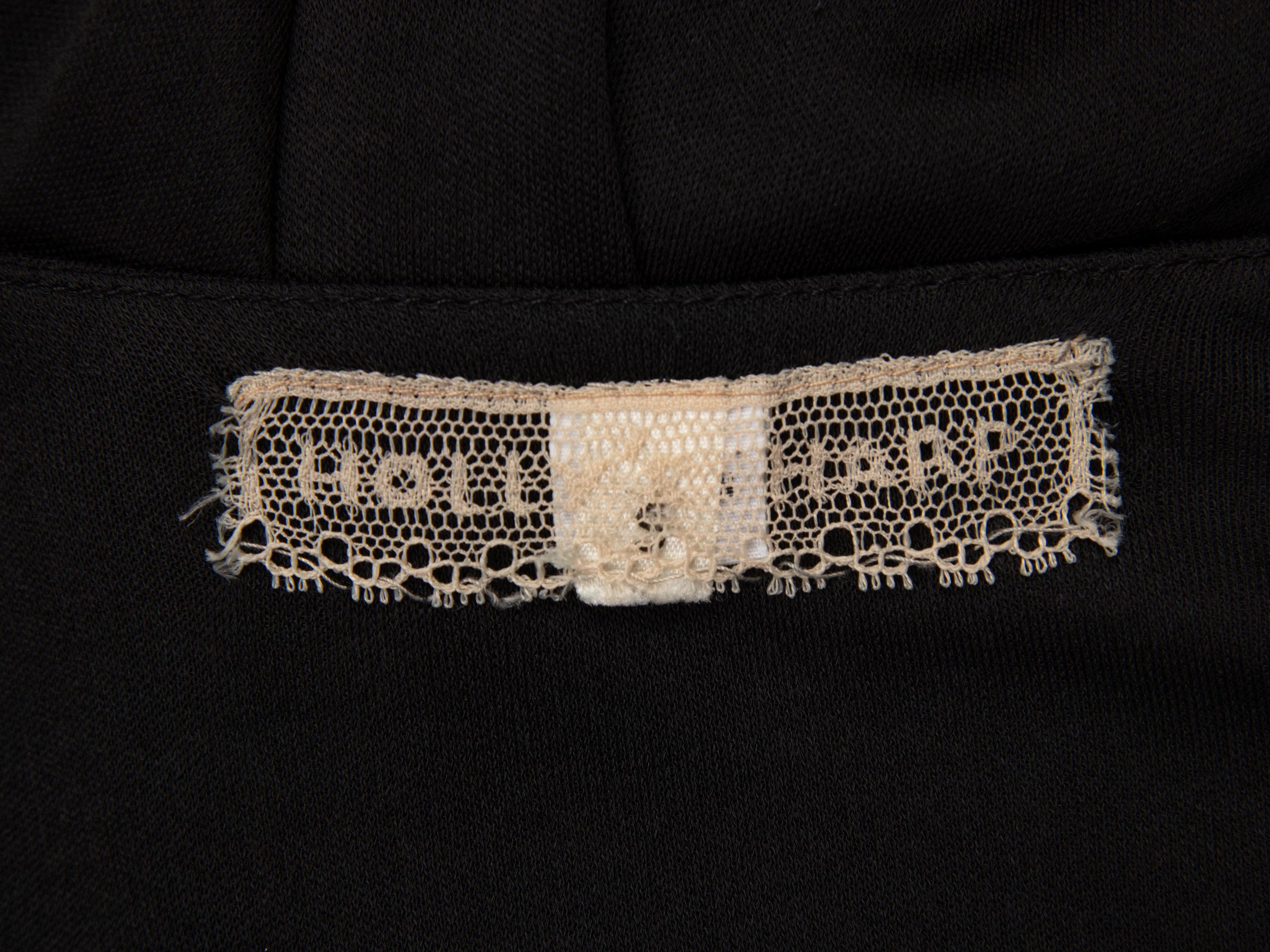 Holly Harp, Black Jersey Gown, 1970's