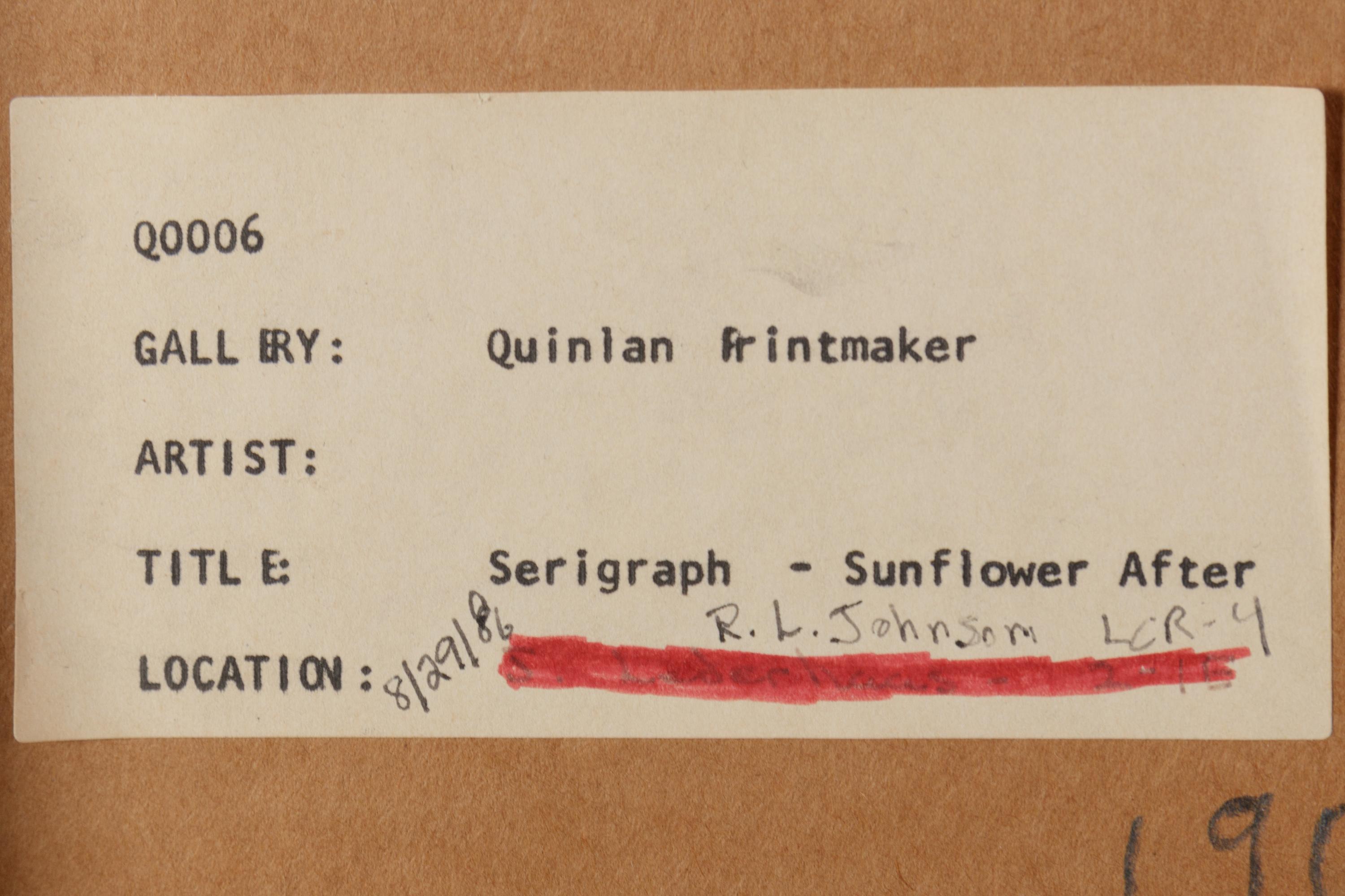 Mountain Grove, 1975 and Sunflowers After, 1972