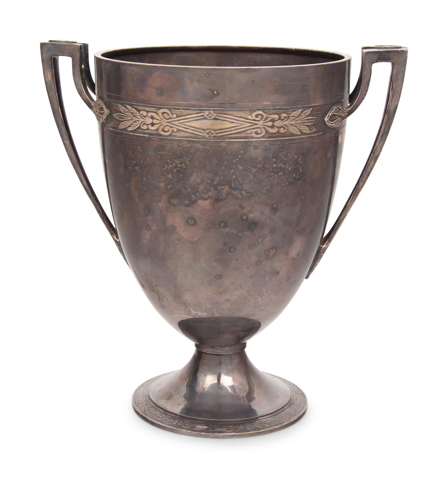 A Christofle Silver-Plate Vase