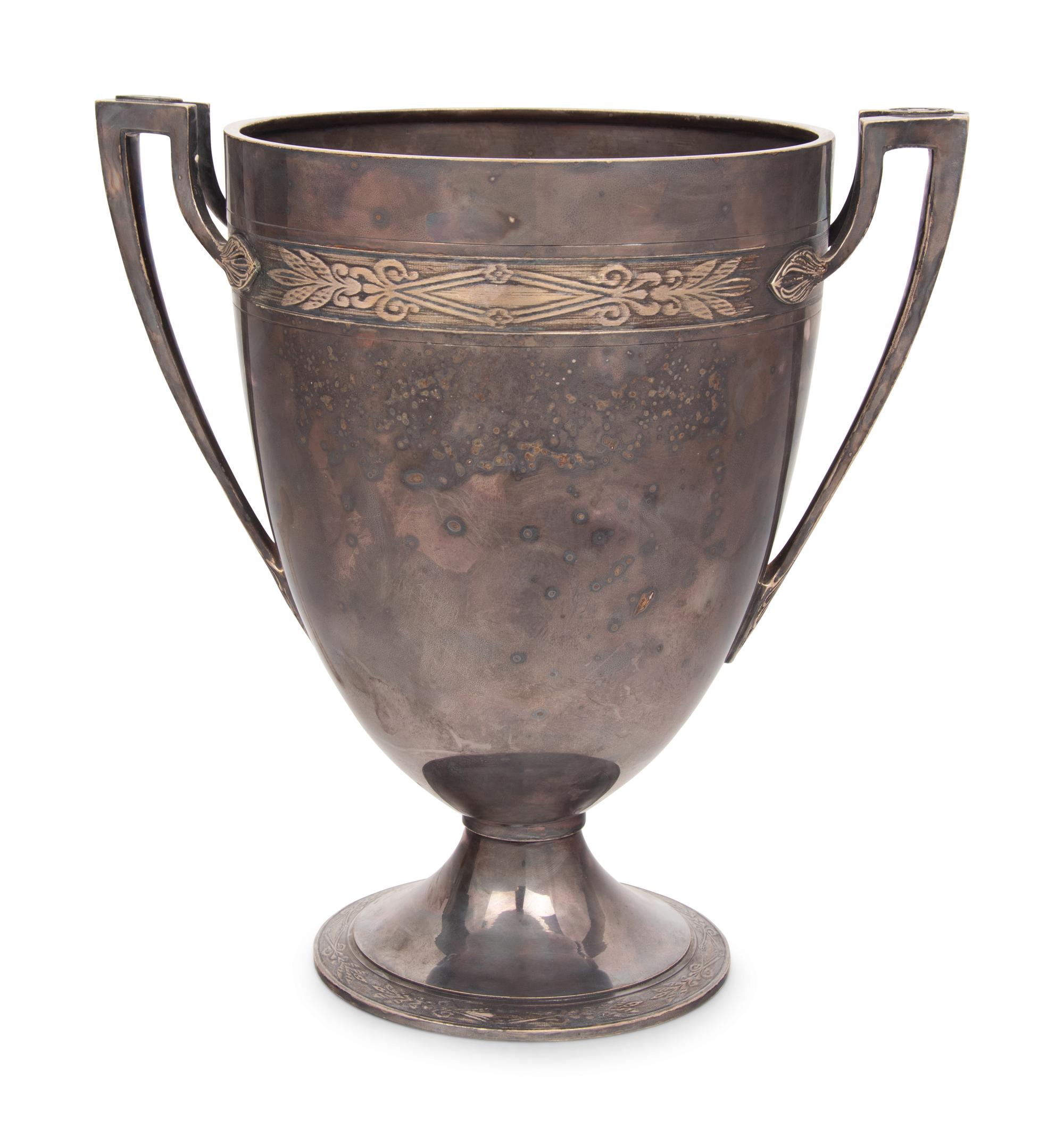 A Christofle Silver-Plate Vase