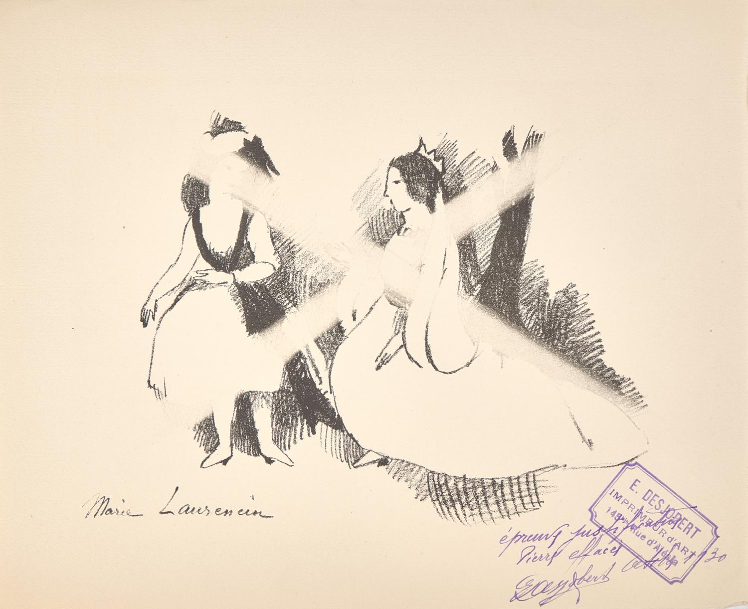 [Carroll, Lewis] [Black Sun Press, The] Laurencin, Marie. Illustrator's Hand-Finished Mock-Ups for "Alice in Wonderland"