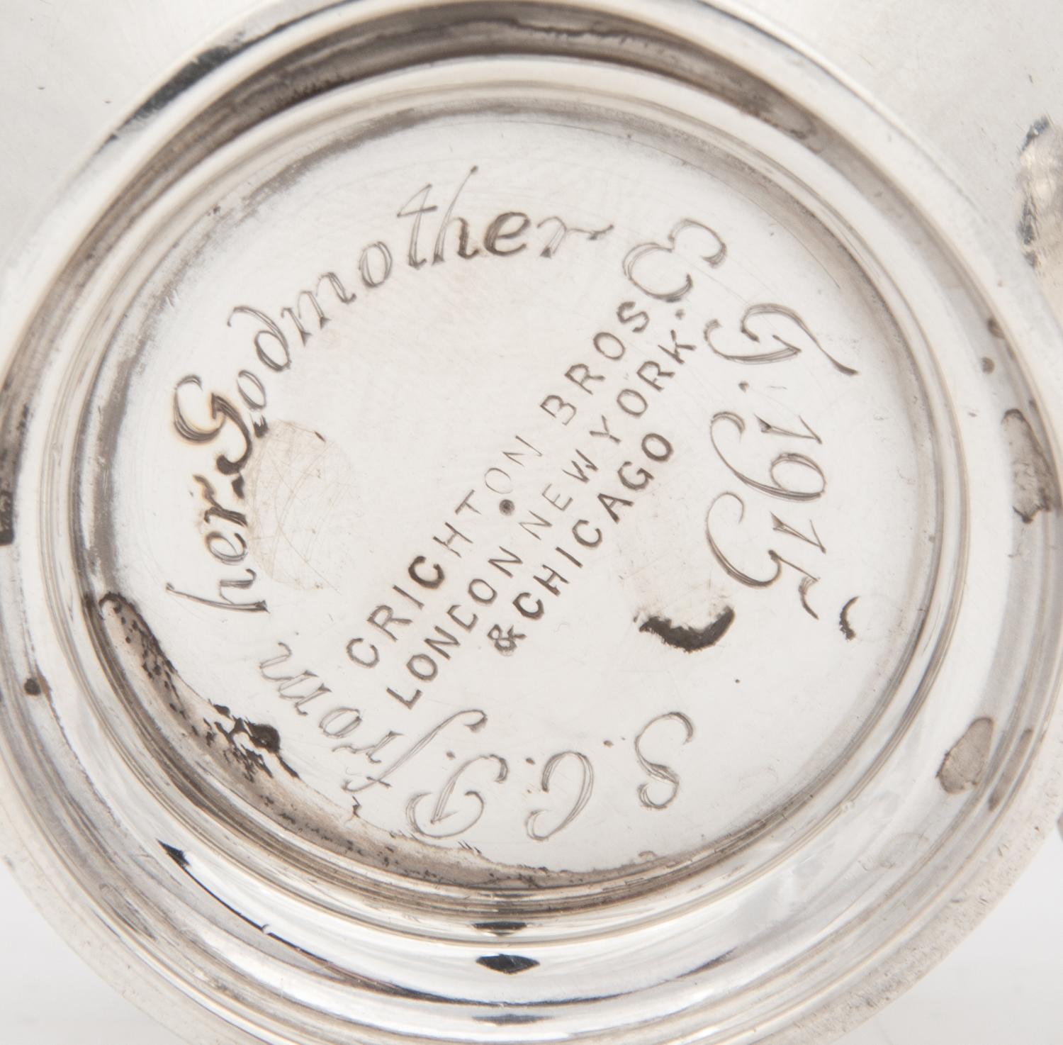 An English Silver Creamer and Sugar