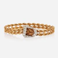 A bicolor gold and diamond bracelet