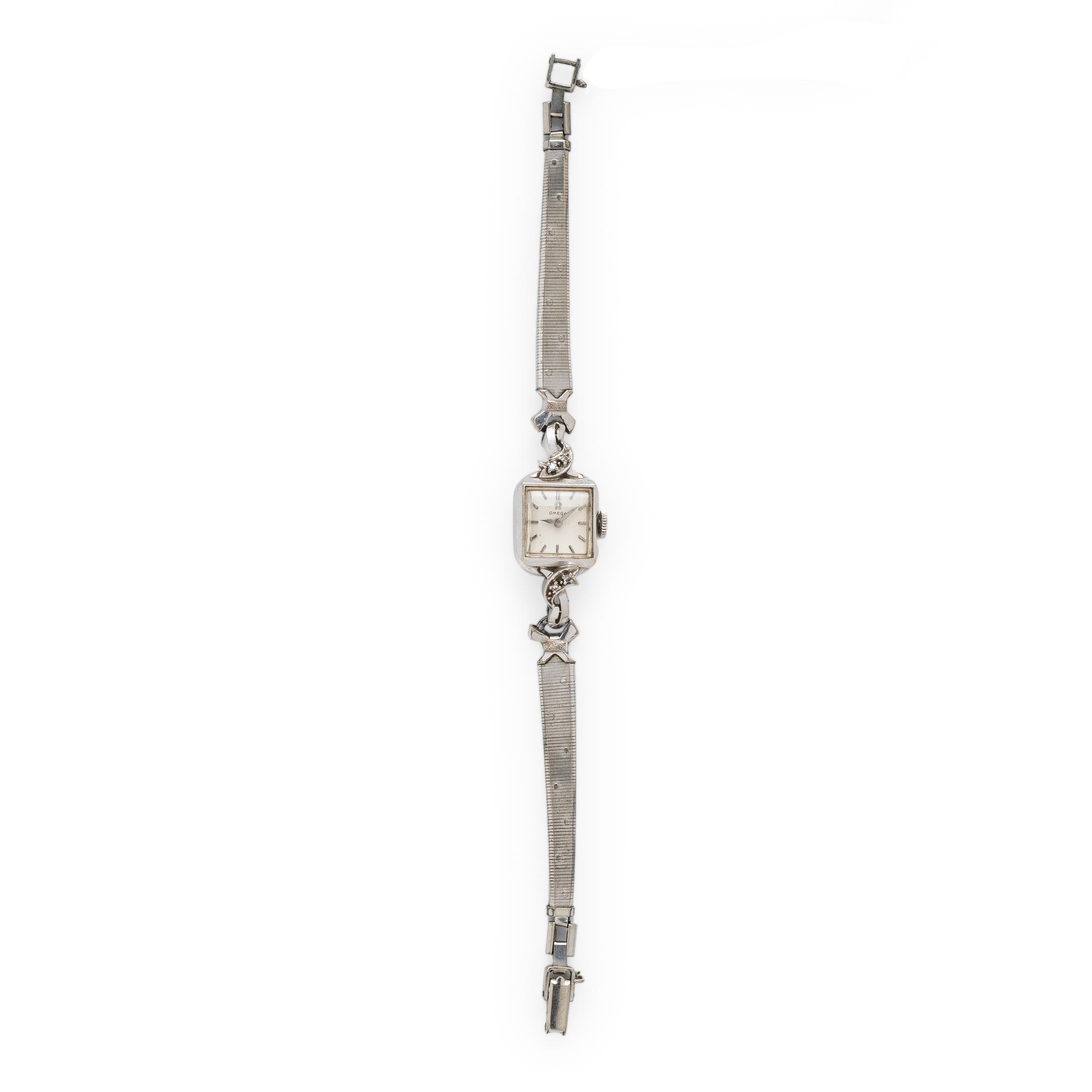 Omega, White Gold and Diamond Watch