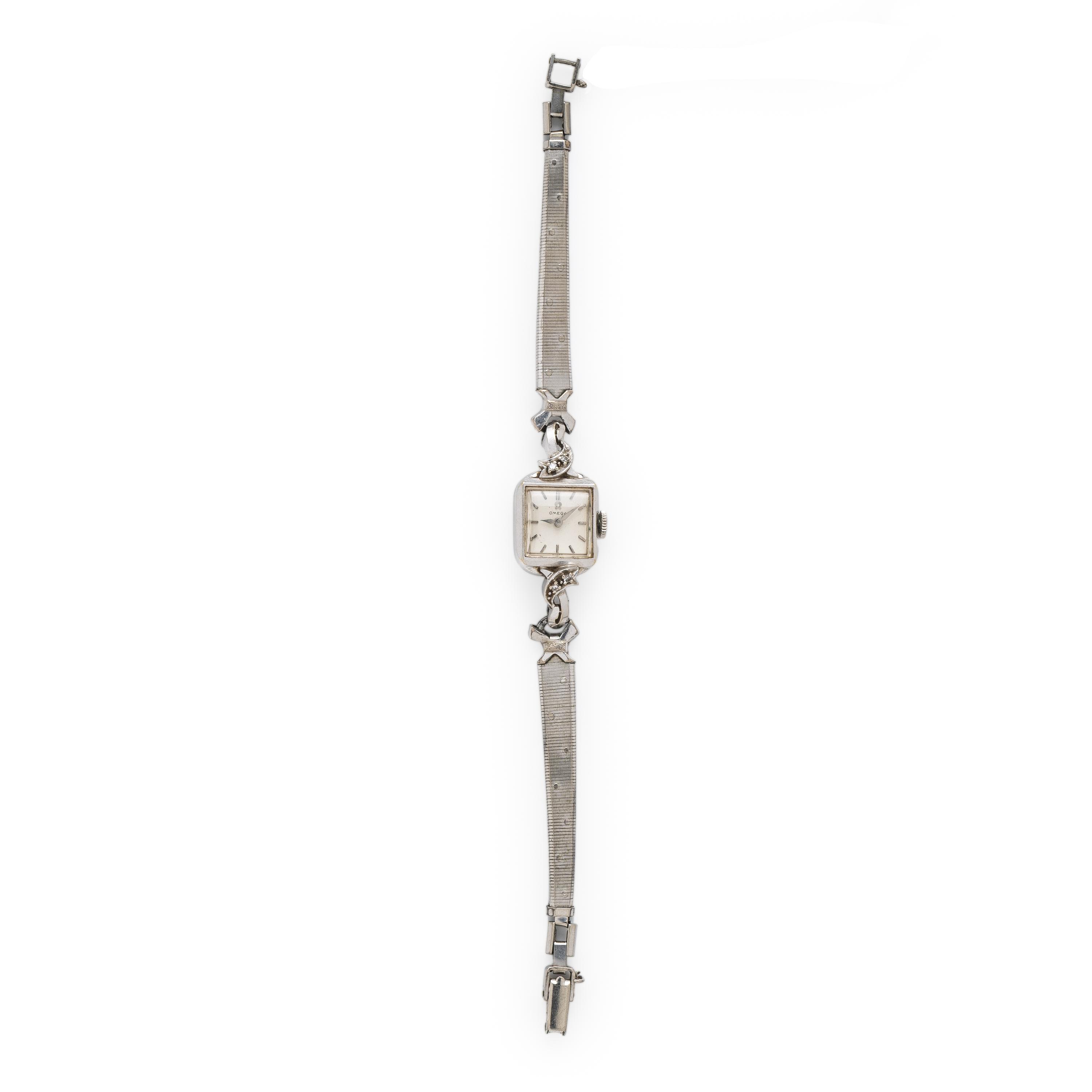 Omega, White Gold and Diamond Watch