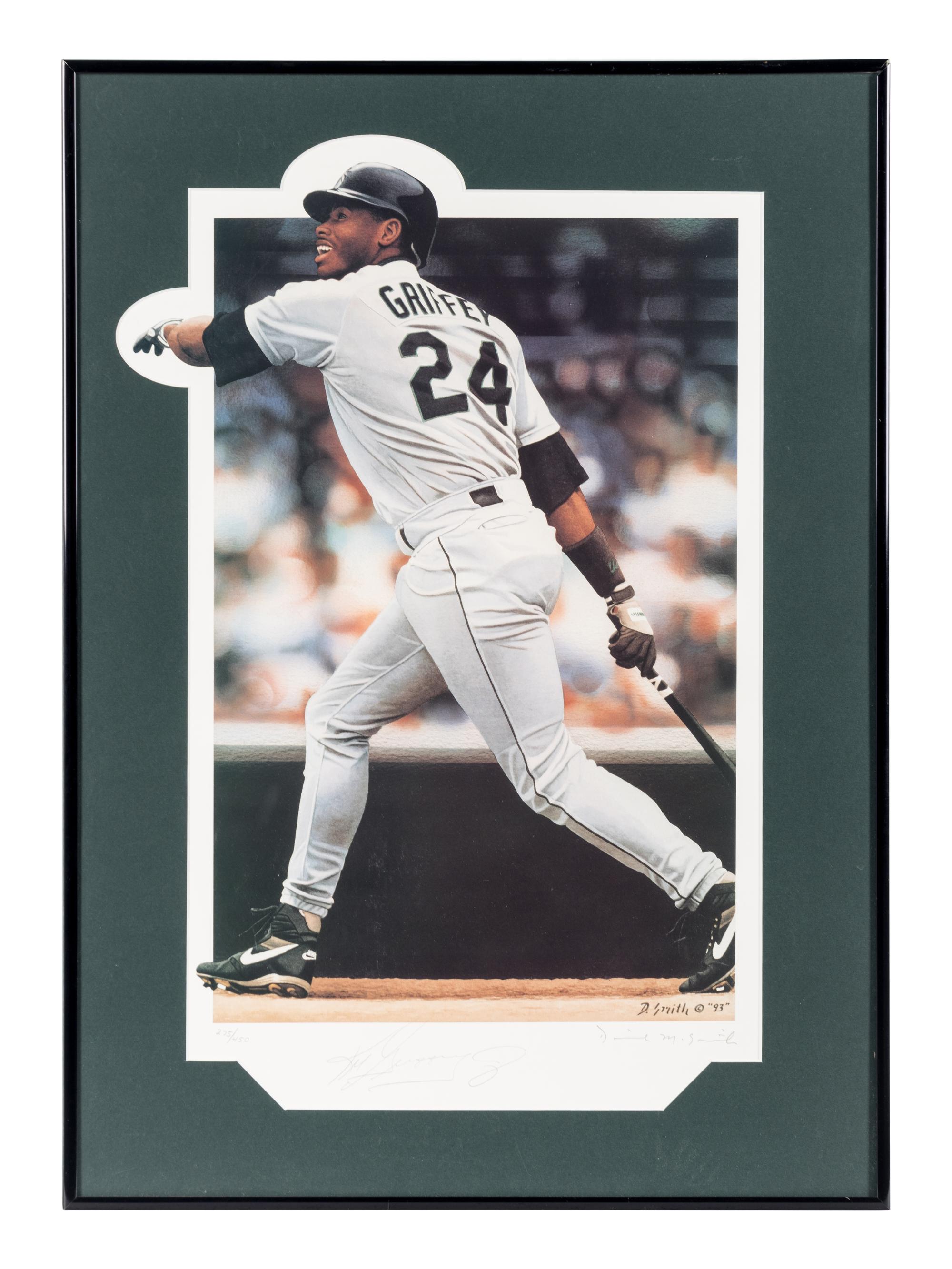A Ken Griffey Jr. Seattle Mariners Signed Autograph 1993 Daniel Smith Lithograph,