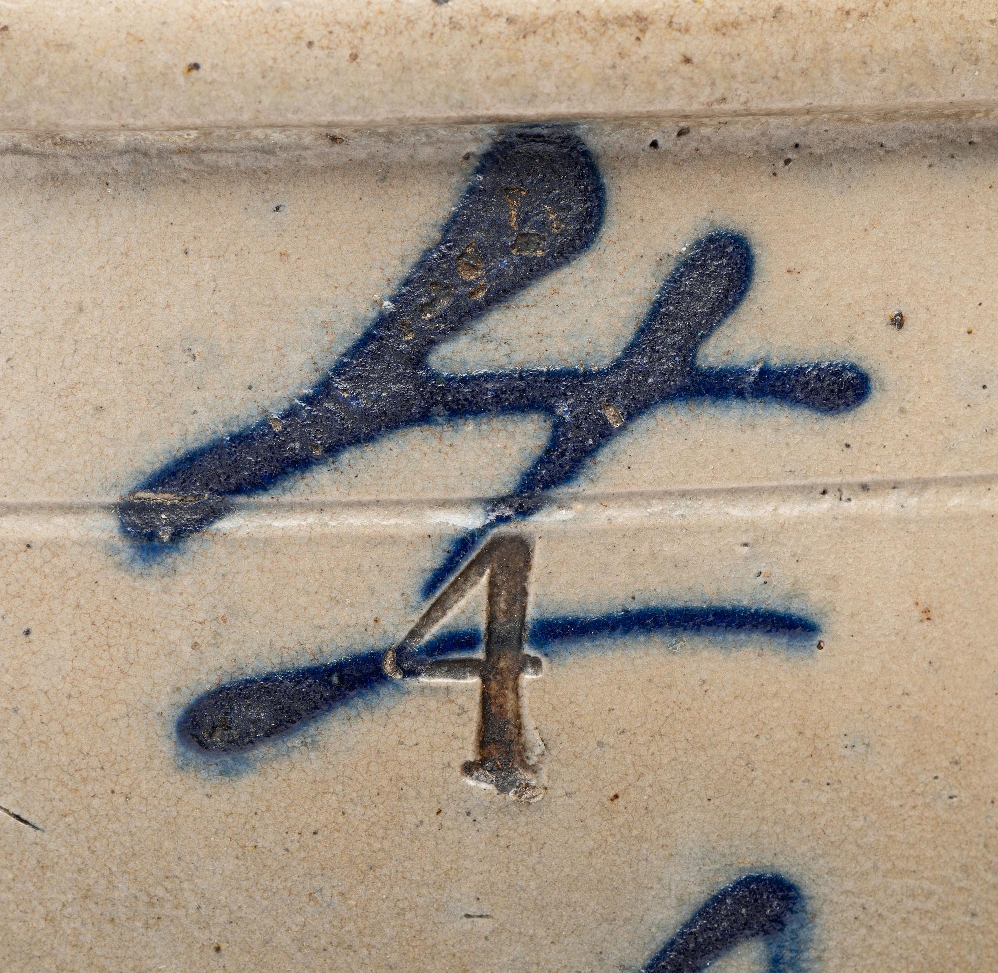 A P.H. Smith and Sons Four-Gallon Script Stoneware Crock