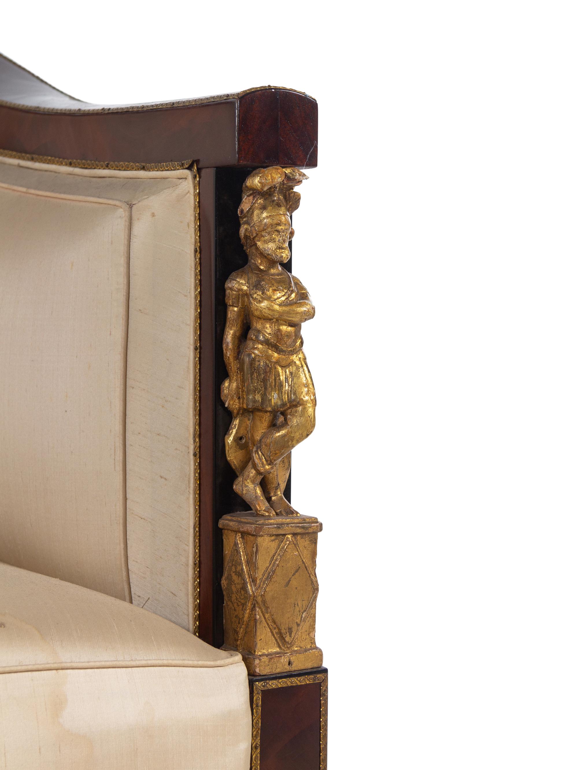 An Austrian Parcel Gilt Mahogany Sofa