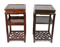 A Pair of Chinese Style Hardwood Etageres