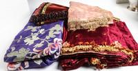 Four Embroidered Silk Articles Various sizes. — 20TH CENTURY