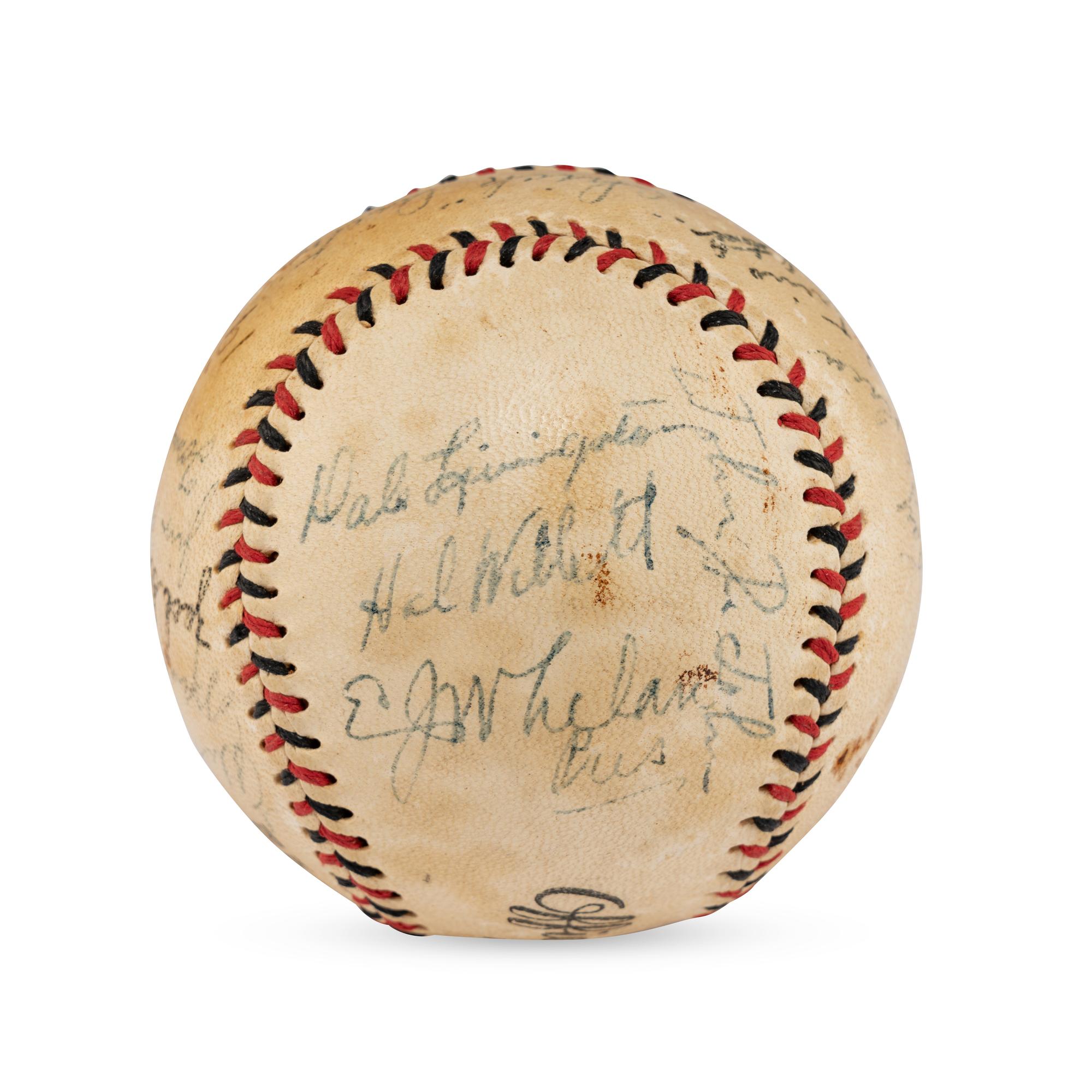 A 1941 Savannah Indians Team Signed Autograph Baseball
