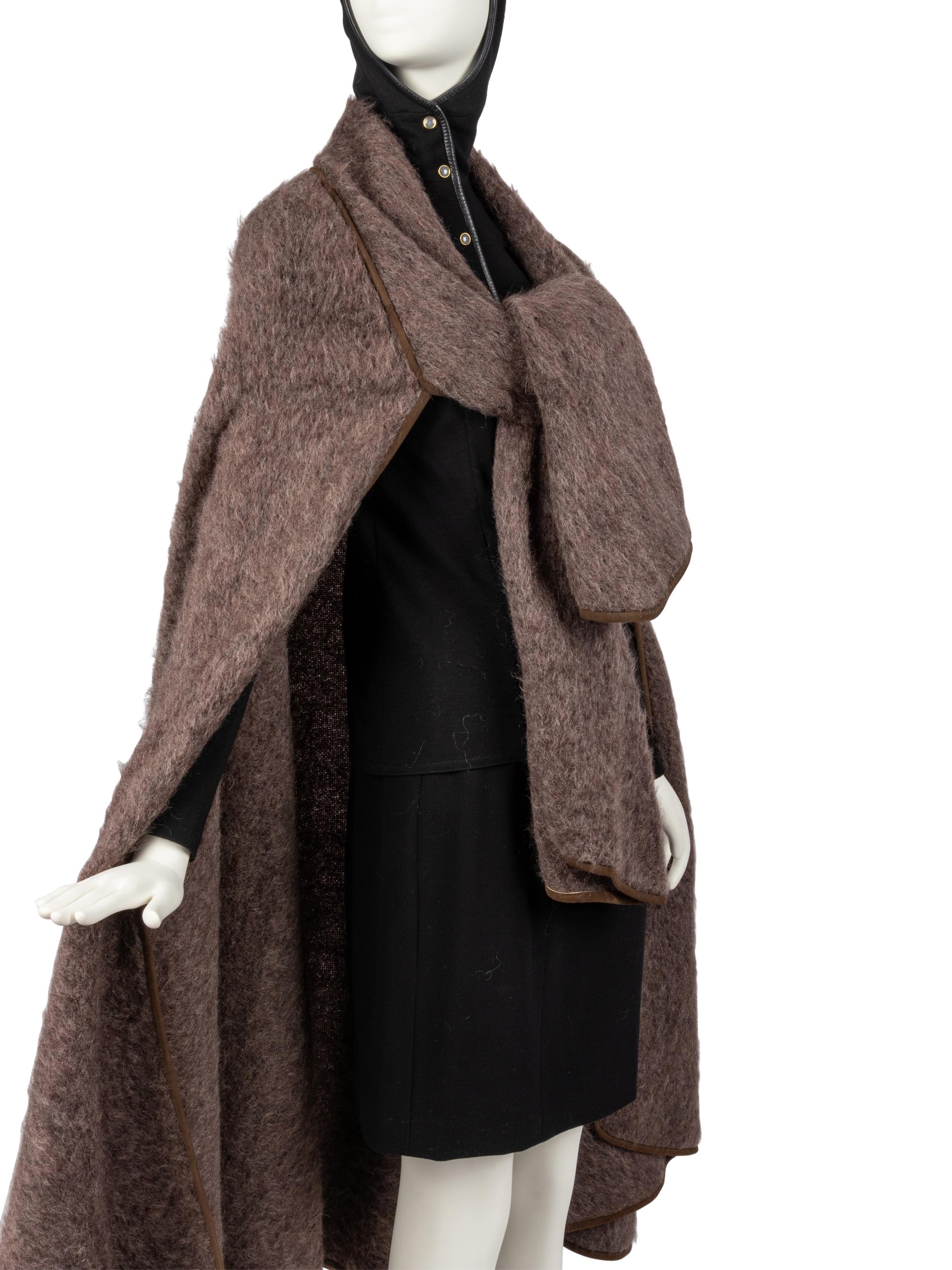 Bonnie Cashin Cape, Coat with Belt, Dress with Belt, Hooded Sweater, Two Sketches, 1960-70s