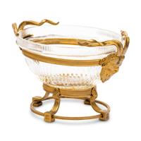 A French Gilt Bronze and Cut Glass Center Bowl