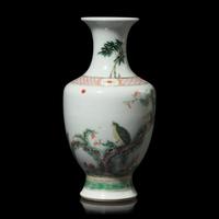 A Chinese Famille Verte Porcelain 'Flower and Bird' Vase 粉彩花鳥圖瓶