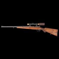 *Restored E. Schmidt & Habermann Custom 98 Mauser Rifle with D.S.T. Claw Mount and Case Colored Receiver
