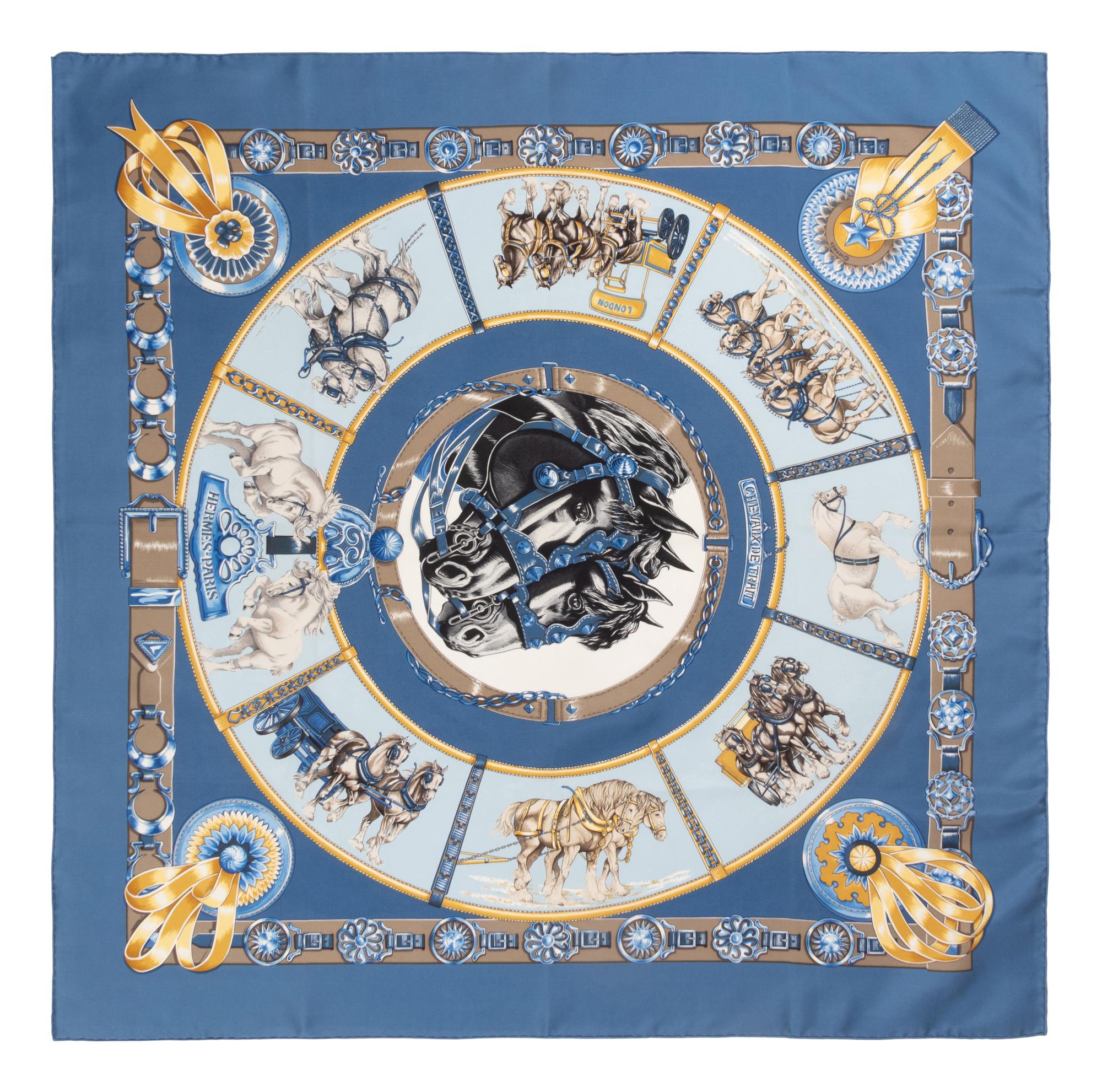 Four Hermès 90cm Silk Scarves