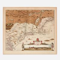 [Americana] [New York] Visscher, Nicolaas Jansz. Novi Belgii Novaeque Angliae nec non Partis Virginiae Tabula...