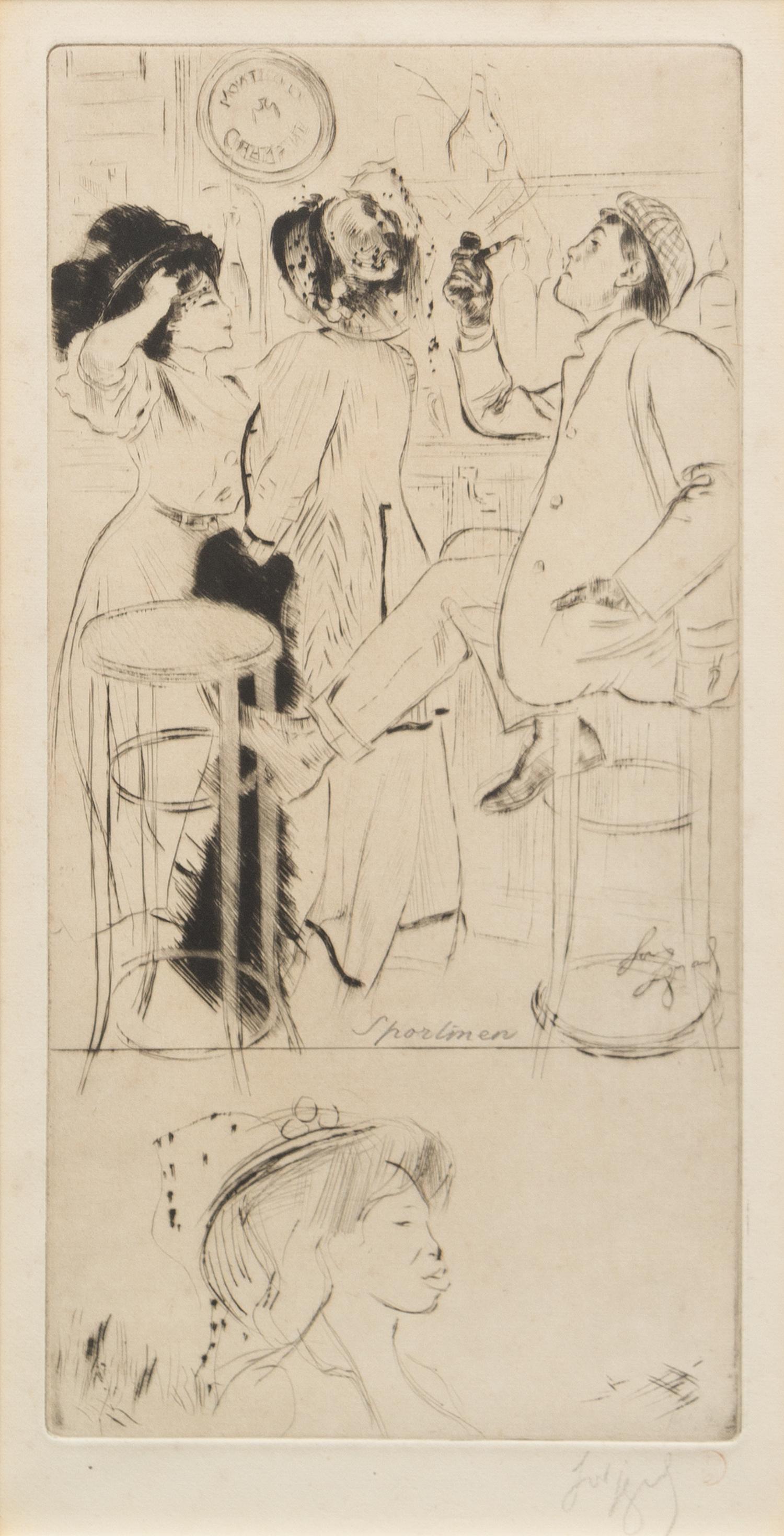 Louis Auguste Mathieu Legrand, (French, 1863-1951), Les bars, 1909 (Suite of 8)