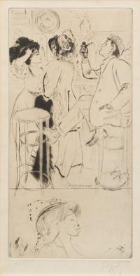 Louis Auguste Mathieu Legrand, (French, 1863-1951), Les bars, 1909 (Suite of 8)