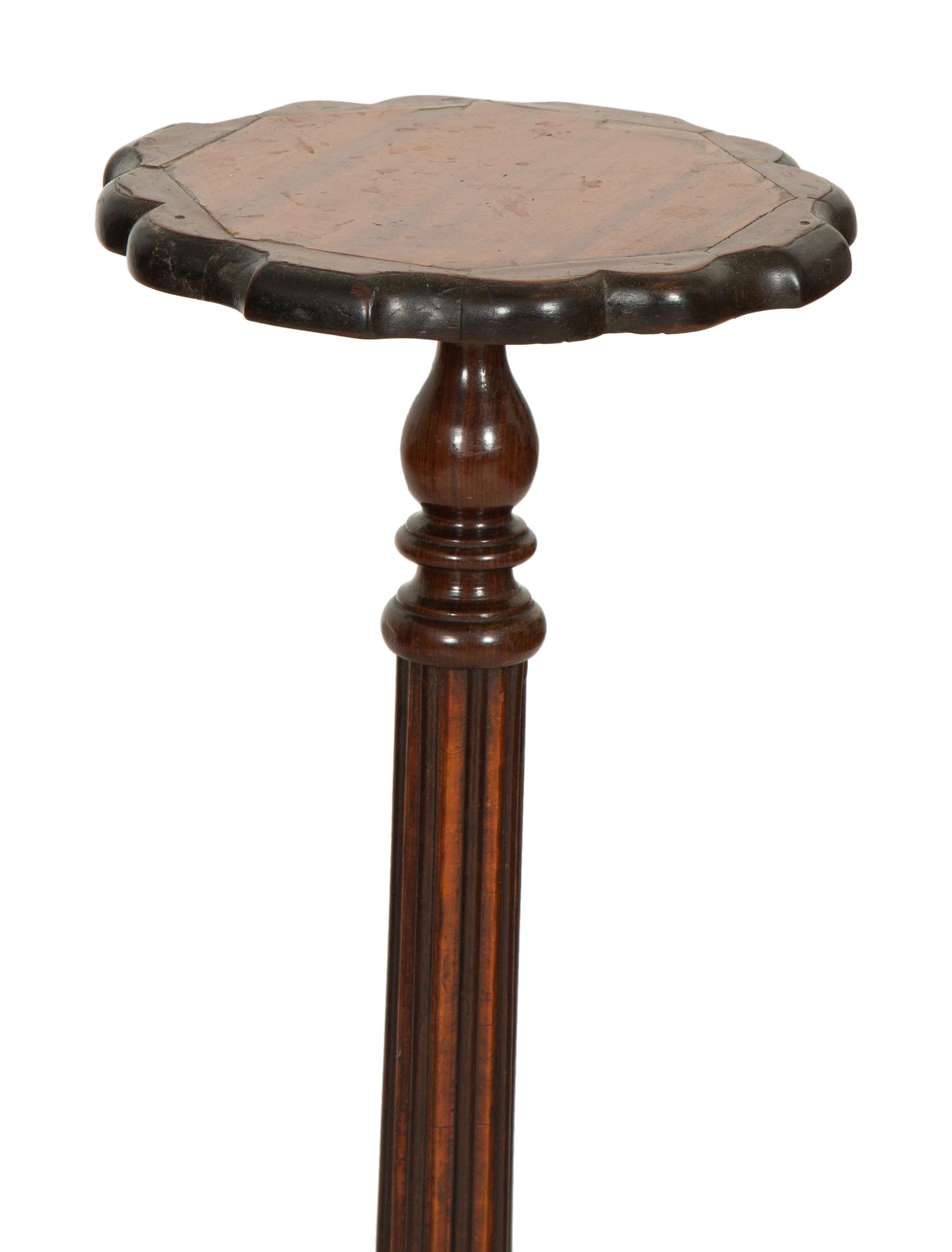 A George III Mahogany Vitrine Table and a Kettle Stand