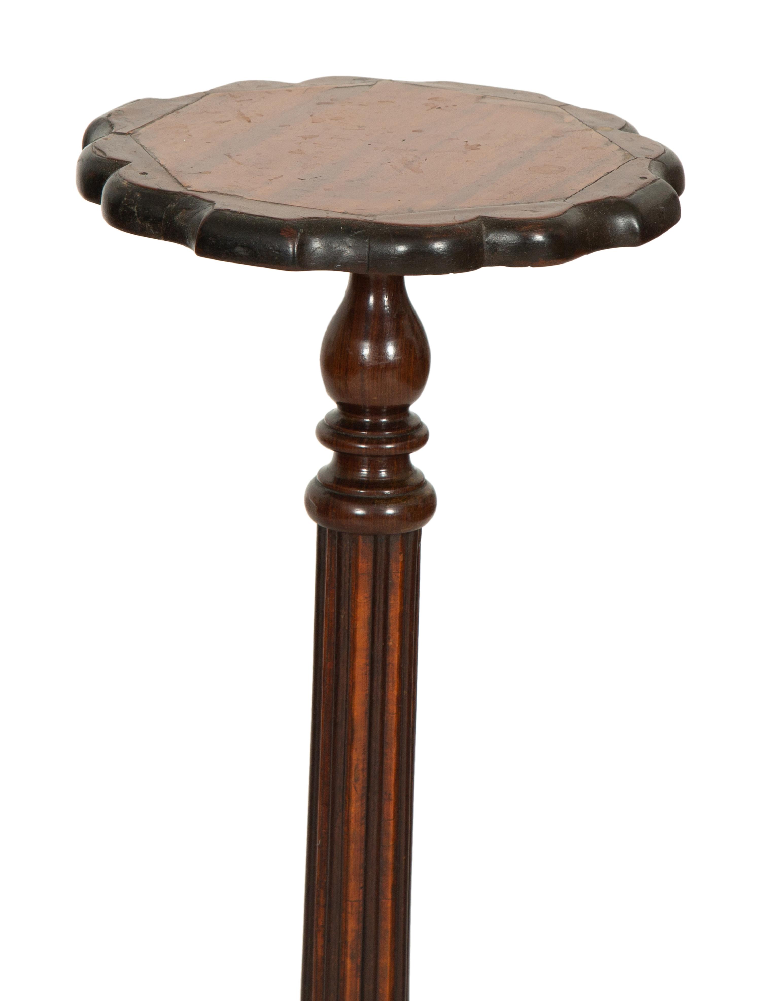 A George III Mahogany Vitrine Table and a Kettle Stand