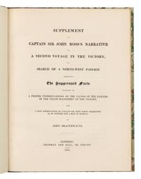 [ROSS, John]. -- BRAITHWAITE, John (1797-1870). Supplement... -- Explanation and Answer... London, 1835. 2 works. FIRST EDITIONS.