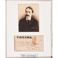 STEVENSON, Robert Louis (1850-1894). Partly-printed check signed ("R.L. Stevenson"). [Samoa?], 1892.