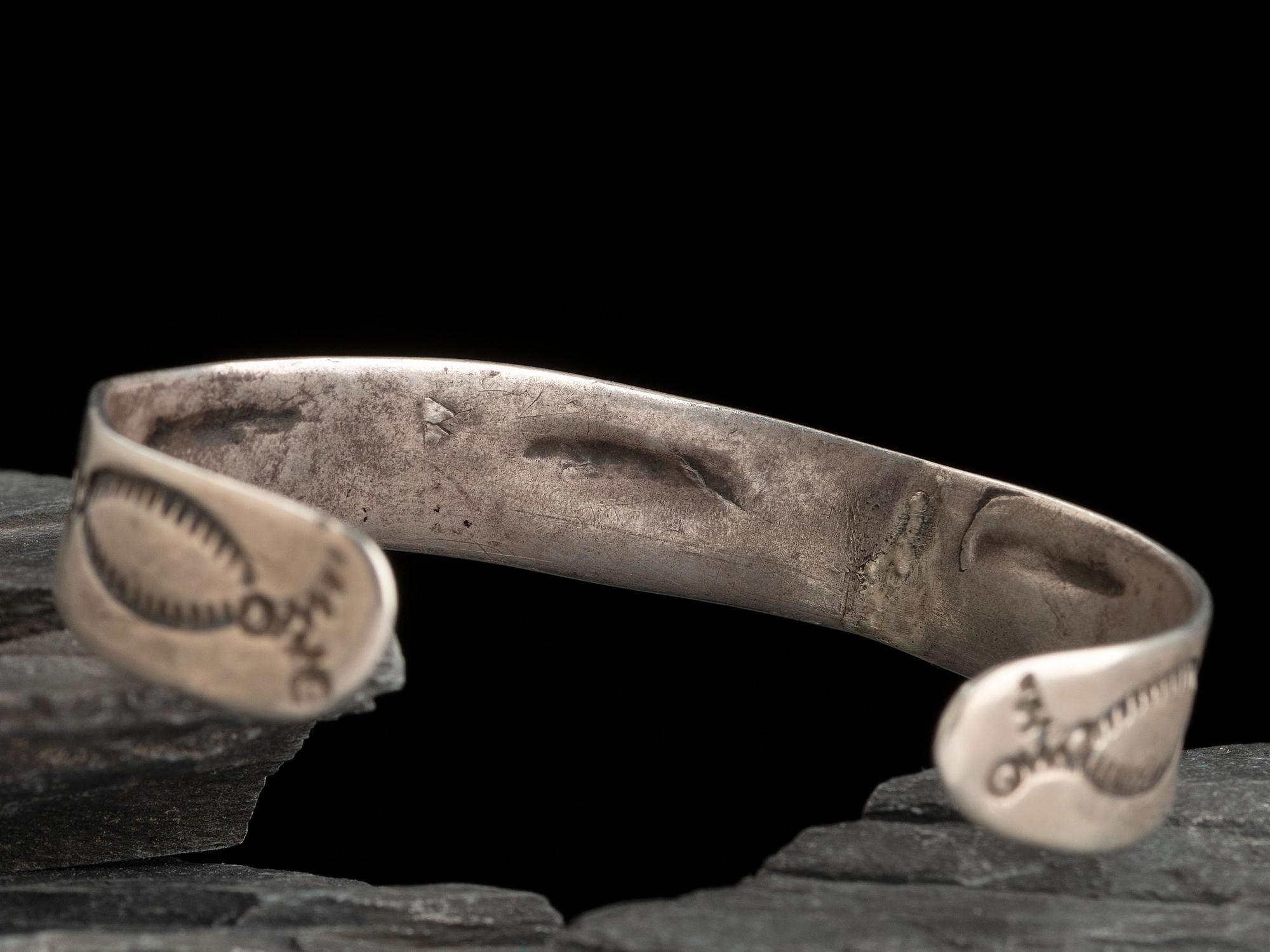 Early Slender Navajo Ingot Cuff Bracelet