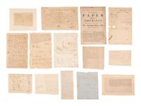 [MASSACHUSETTS] -- [COLONIAL]. Documents associated with several prominent Massachusetts families.