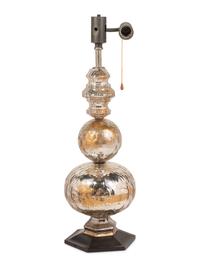 A Faceted Mercury Glass Lamp