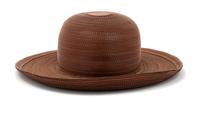 Patricia Underwood Brown Leather Hat, 1990-2000s