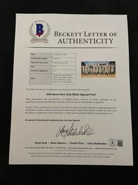 A 500 Home Run Club Signed Autograph Ron Lewis Print With Ted Williams 521 Inscription (Beckett Authentication Services Letter BAS Certified)