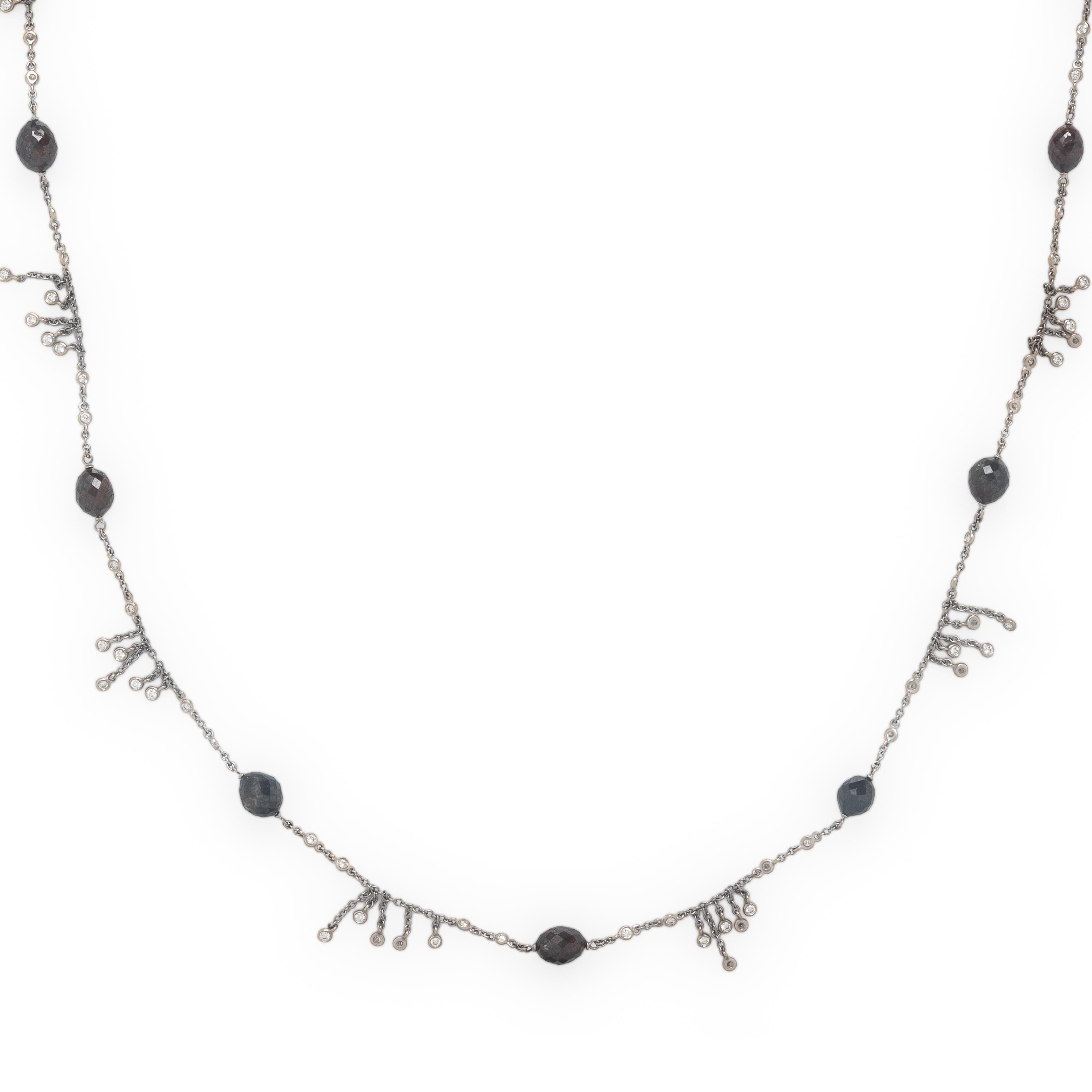 Coomi, Diamond, Colored Diamond, and White Gold Necklace