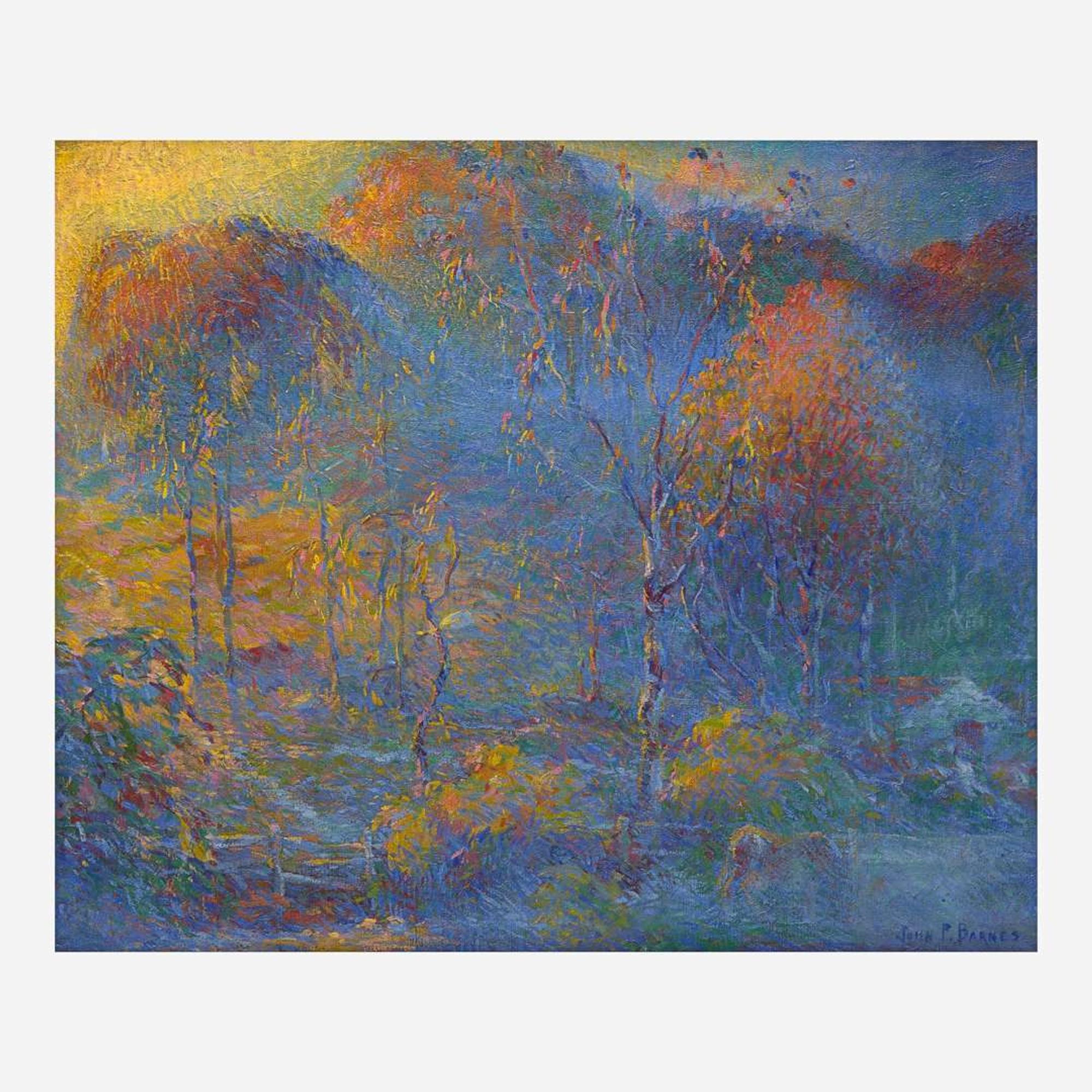 John Pierce Barnes (American, 1893–1954) Forest Interior at Dusk