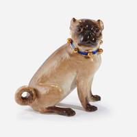 A Meissen Model of a Pug mid 19th century