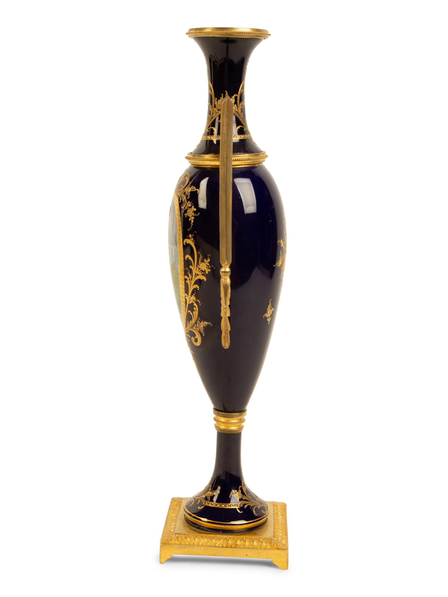 A Gilt Bronze Mounted Sèvres Style Porcelain Urn — 19TH CENTURY
