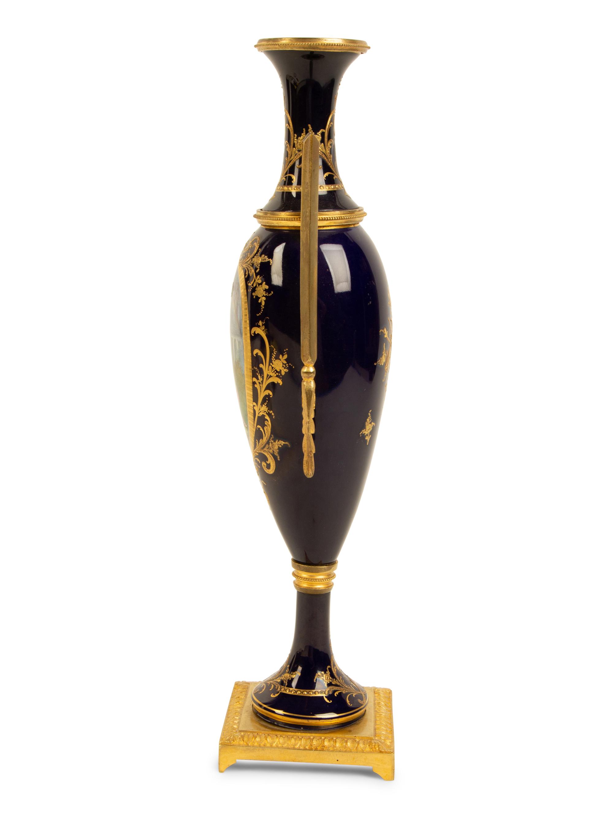 A Gilt Bronze Mounted Sèvres Style Porcelain Urn — 19TH CENTURY