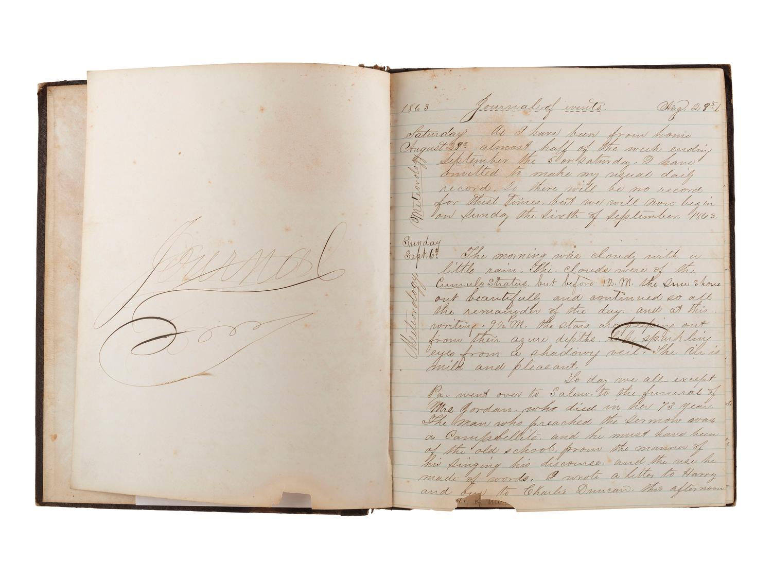 [WESTWARD EXPANSION]. A collection of 19th century diaries, journals, and letters highlighted by the Weldon family settlers' archive.