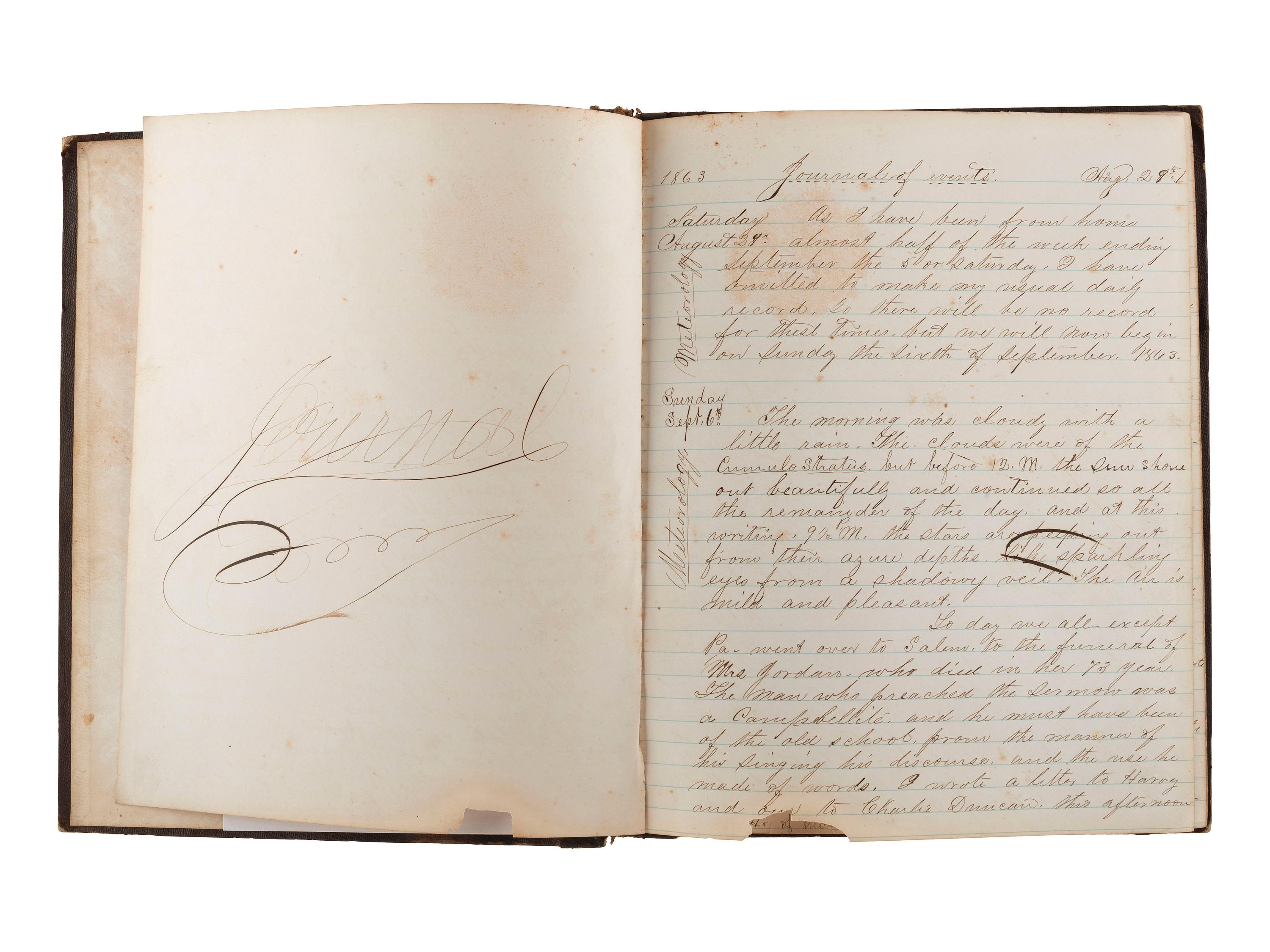 [WESTWARD EXPANSION]. A collection of 19th century diaries, journals, and letters highlighted by the Weldon family settlers' archive.